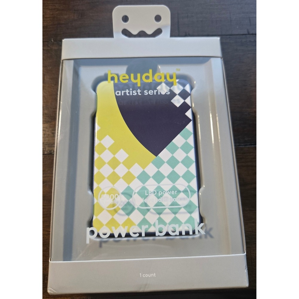 Heyday Artist Series 5000mAh Power Bank Marvin Chang Geometric Portable Charger